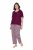 Ulla Popken 849850 Pyjama à carreaux Rouge baie - Pyjamas/vêtements de détente - 