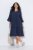 Ulla Popken 849856 Robe à volants Bleu marine - Robes midi - Robes midi grande taille