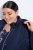 Ulla Popken 849908 Veste de pluie Bleu marine - Vestes - Vestes femme grande taille