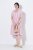 Ulla Popken 849969 Robe mi-longue rayée à volants Rose - Robes midi - Robes midi grande taille