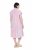 Ulla Popken 849969 Robe mi-longue rayée à volants Rose - Robes midi - Robes midi grande taille