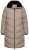 Ulla Popken 850041 Manteau matelassé Taupe - Manteaux - Manteaux femme grande taille