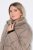Ulla Popken 850041 Manteau matelassé Taupe - Manteaux - Manteaux femme grande taille