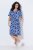 Ulla Popken 850121 Robe en jersey à manches courtes et col V Bleu - Robes en jersey - 