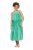 Ulla Popken 850197 Robe rayée à volants Vert - Robes d'été - Robes d'été grande taille