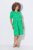 Ulla Popken 850204 Robe en jersey à manches courtes et col V Vert - Robes en jersey - 