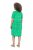 Ulla Popken 850204 Robe en jersey à manches courtes et col V Vert - Robes en jersey - 