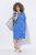 Ulla Popken 850204 Robe t-shirt imprimée à volants Bleu - Robes en jersey - 