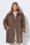 Ulla Popken 850251 Manteau teddy Marron clair - Manteaux - Manteaux femme grande taille