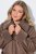 Ulla Popken 850251 Manteau teddy Marron clair - Manteaux - Manteaux femme grande taille