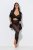Ulla Popken 850264 Legging collant à motifs Noir - Collants & chaussettes - 