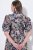 Ulla Popken 850298 Robe chemise fleurie Bleu marine - Robes maxi - Robes maxi grande taille