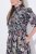Ulla Popken 850298 Robe chemise fleurie Bleu marine - Robes maxi - Robes maxi grande taille