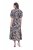 Ulla Popken 850298 Robe chemise fleurie Bleu marine - Robes maxi - Robes maxi grande taille