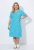 Ulla Popken 850344 Robe t-shirt imprimée Turquoise - Robes midi - Robes midi grande taille