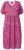 Ulla Popken 850346 Robe imprimée à col V Rose - Robes midi - Robes midi grande taille