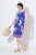 Ulla Popken 850367 Robe en jersey imprimée Bleu marine - Robes en jersey - 