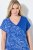 Ulla Popken 850389 Robe en mousseline imprimée Bleu - Robes - Robes pour toutes les tailles