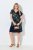 Ulla Popken 850393 Robe en mousseline imprimée Bleu marine - Robes d'été - Robes d'été grande taille