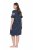 Ulla Popken 850401 Chemise de nuit fleurie Bleu marine - Chemises de nuit - 