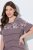 Ulla Popken 850401 Chemise de nuit fleurie Marron - Chemises de nuit - 