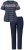 Ulla Popken 850403 Pyjama à fleurs Bleu marine - Pyjamas/vêtements de détente - 