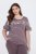 Ulla Popken 850403 Pyjama à fleurs Marron - Pyjamas/vêtements de détente - 