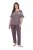 Ulla Popken 850403 Pyjama à fleurs Marron - Pyjamas/vêtements de détente - 