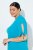 Ulla Popken 850724 Robe mi-longue à manches courtes et ceinture à nouer Turquoise - Robes midi - Robes midi grande taille