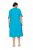 Ulla Popken 850724 Robe mi-longue à manches courtes et ceinture à nouer Turquoise - Robes midi - Robes midi grande taille