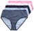 Ulla Popken 850966 Culottes à rayures lot de 5 Bleu marine - Culottes - 