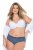 Ulla Popken 850966 Culottes à rayures lot de 5 Bleu marine - Culottes - 
