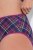 Ulla Popken 851070 Culottes à carreaux en coton bio lot de 5 Violet - Culottes - 