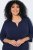 Ulla Popken 851220 Robe à manches 3/4 Bleu marine - Robes - Robes pour toutes les tailles
