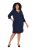 Ulla Popken 851220 Robe à manches 3/4 Bleu marine - Robes - Robes pour toutes les tailles