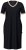 Ulla Popken 851237 Chemise de nuit rayée Noir - Chemises de nuit - 