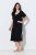 Ulla Popken 851237 Chemise de nuit rayée Noir - Chemises de nuit - 