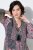 Ulla Popken 851546 Robe mi-longue imprimée Jaune moutarde - Robes midi - Robes midi grande taille
