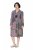 Ulla Popken 851546 Robe mi-longue imprimée Jaune moutarde - Robes midi - Robes midi grande taille