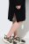 Ulla Popken 851563 Robe en maille à manches longues et col roulé Noir - Robes - Robes pour toutes les tailles