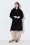 Ulla Popken 851563 Robe en maille à manches longues et col roulé Noir - Robes - Robes pour toutes les tailles