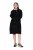Ulla Popken 851563 Robe en maille à manches longues et col roulé Noir - Robes - Robes pour toutes les tailles