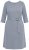 Ulla Popken 851666 Robe mi-longue rayée à manches 3/4 Gris chiné - Robes midi - Robes midi grande taille