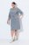 Ulla Popken 851666 Robe mi-longue rayée à manches 3/4 Gris chiné - Robes midi - Robes midi grande taille