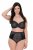 Ulla Popken 851700 Culottes à carreaux taille haute en dentelle Noir - Culottes - 