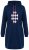 Ulla Popken 851749 Robe d'intérieur à carreaux et capuche Bleu marine - Pyjamas/vêtements de détente - 