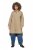 Ulla Popken 851764 Manteau oversize à capuche amovible Sable - Manteaux - Manteaux femme grande taille