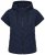 Ulla Popken 851785 Gilet matelassé oversize à capuche Bleu marine - Gilets sans manches - 