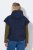 Ulla Popken 851785 Gilet matelassé oversize à capuche Bleu marine - Gilets sans manches - 