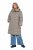 Ulla Popken 851801 Manteau matelassé Blanc cassé - Manteaux - Manteaux femme grande taille
